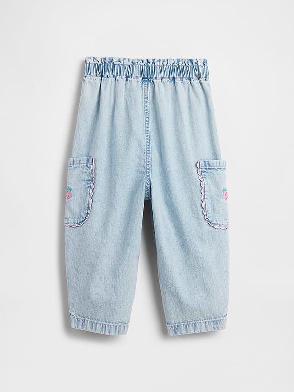 Baby & Toddler Strawberry Pull-On Barrel Cargo Jeans