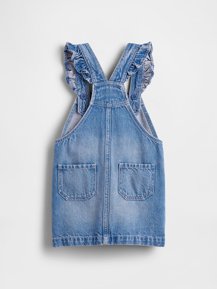 Image number 3 showing, Baby & Toddler Denim Ruffle Skirtall