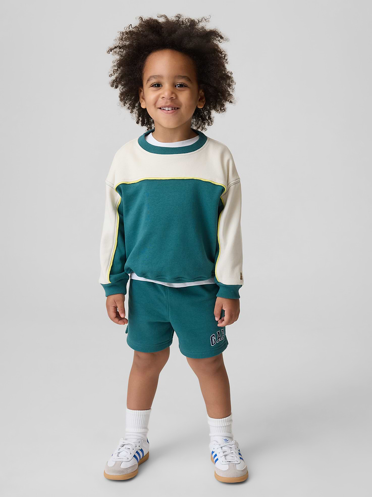Image number 1 showing, Baby & Toddler VintageSoft Terry Varsity Sweatshirt