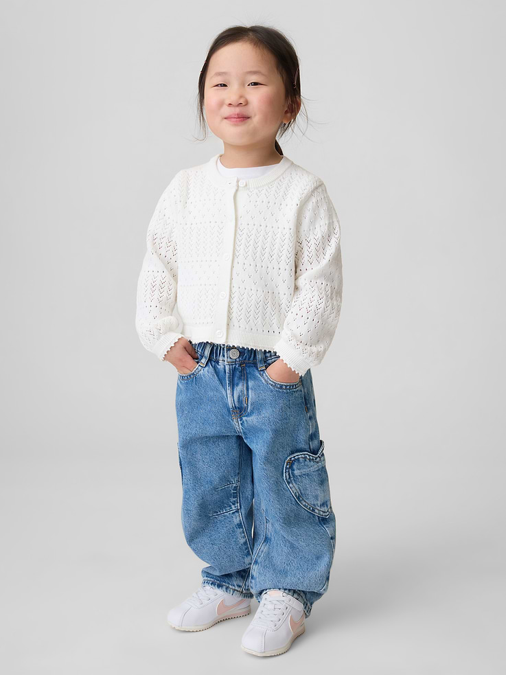 Image number 1 showing, Baby & Toddler Pointelle Cardigan Sweater