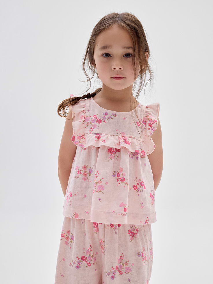 Image number 4 showing, babyGap Linen-Blend Ruffle Top