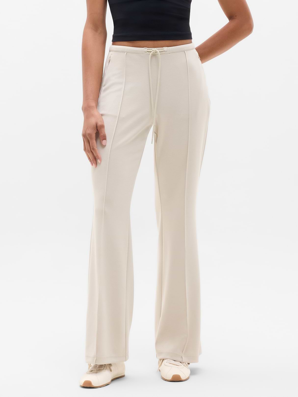 Seasoft Pintuck Mid Rise Flare Pant | Athleta