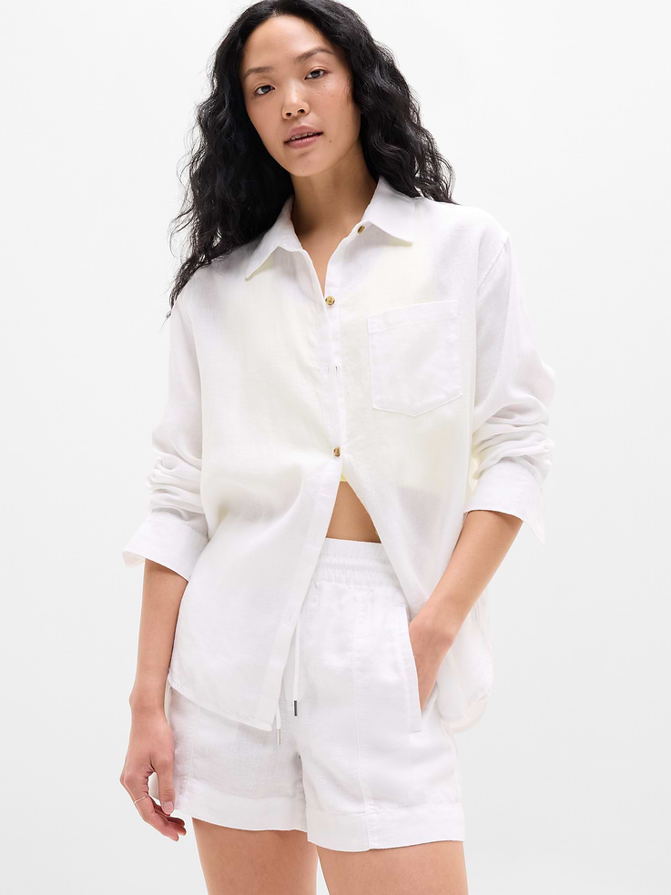 Image number 1 showing, Retreat Linen Top