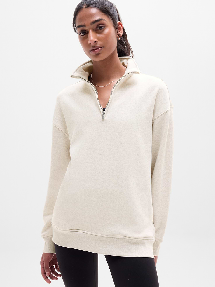 Image number 1 showing, Heavyweight Terry 1/4 Zip Sweatshirt