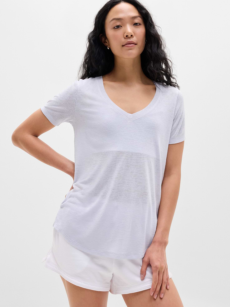 Image number 1 showing, Breezy Scoop V-Neck Tee