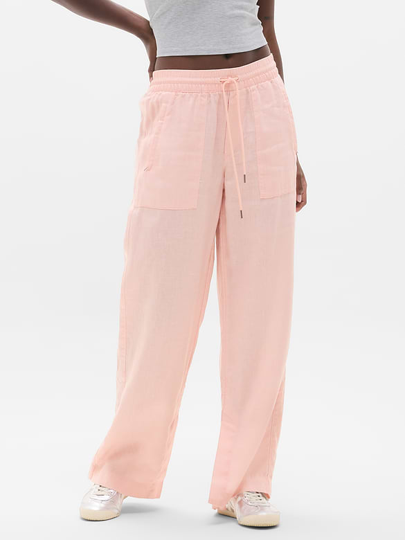 Retreat Linen High Rise Wide Leg Pant