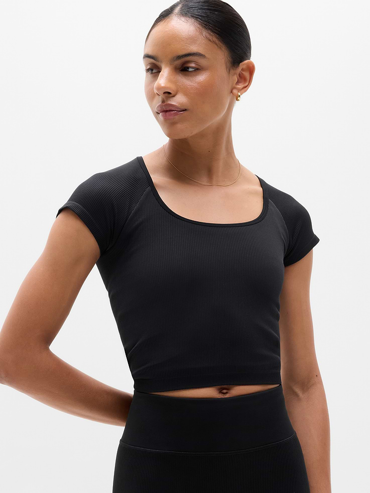Image number 1 showing, Recharge Seamless Open Back Tee