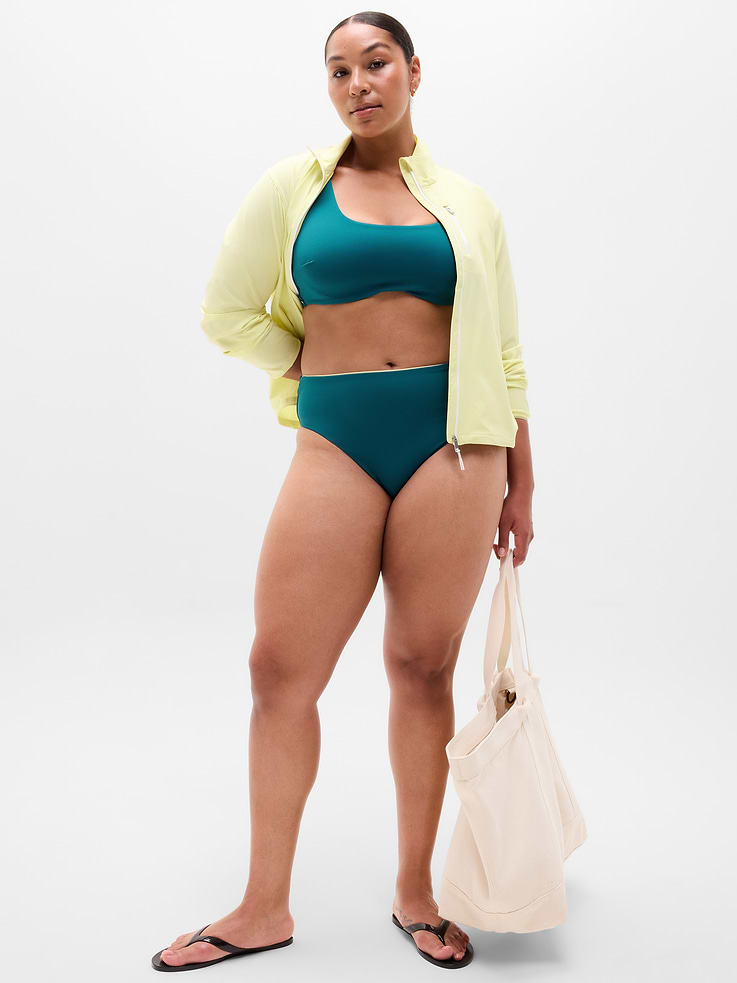 Image number 4 showing, High Waist Cheeky Tipped Swim Bottom