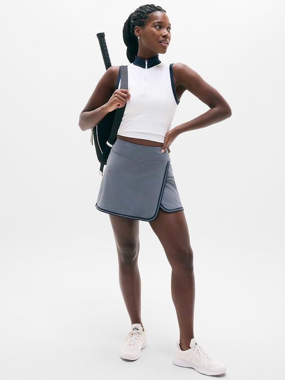 Crosscourt High Rise Tipped 14" Skort