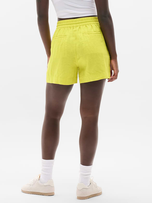 Retreat Linen Mid Rise 4" Short