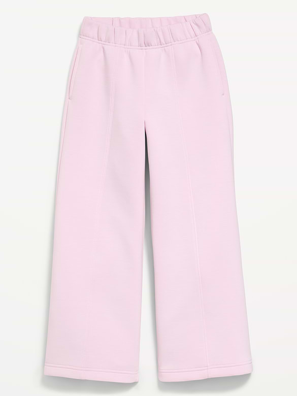 High-Waisted Bounce Fleece Wide-Leg Sweatpants for Girls
