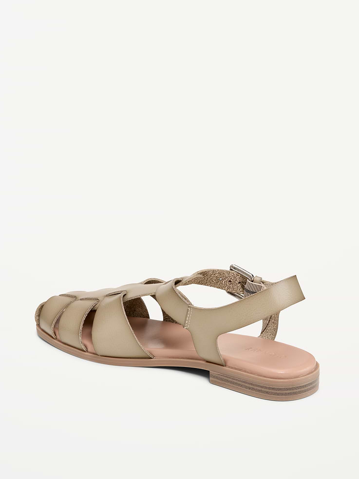 Image number 5 showing, Faux-Leather Fisherman Sandals