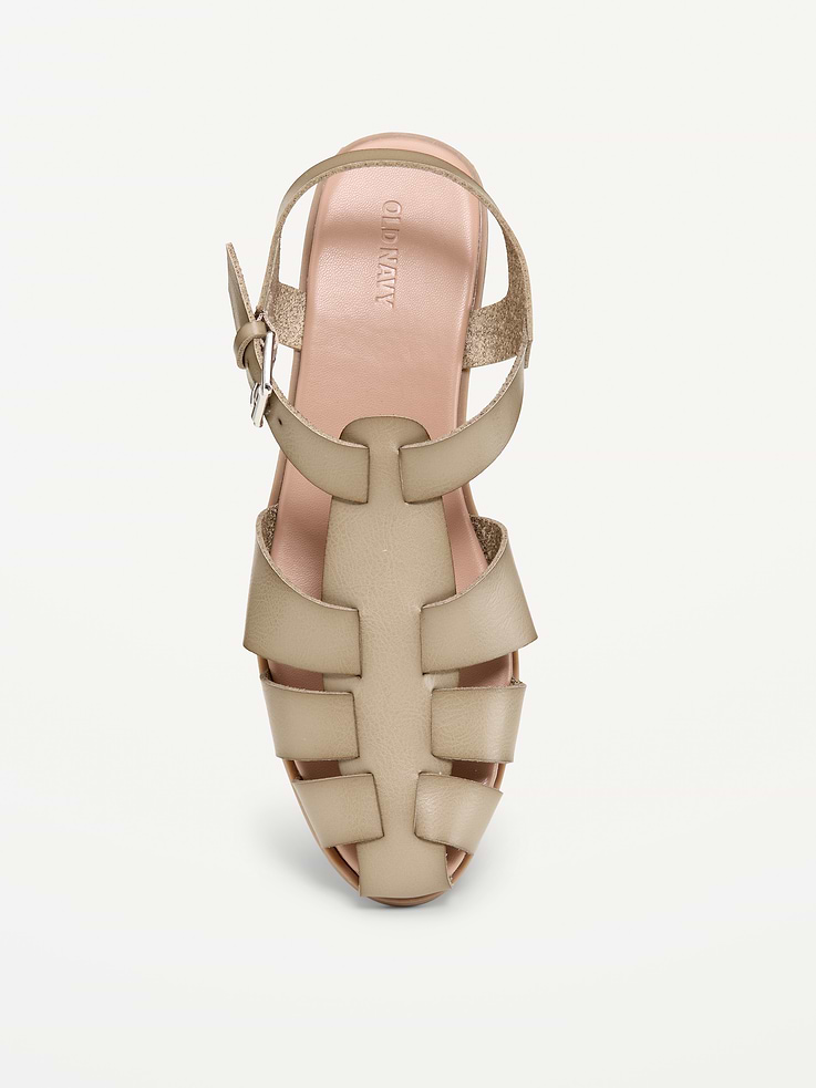 Image number 3 showing, Faux-Leather Fisherman Sandals