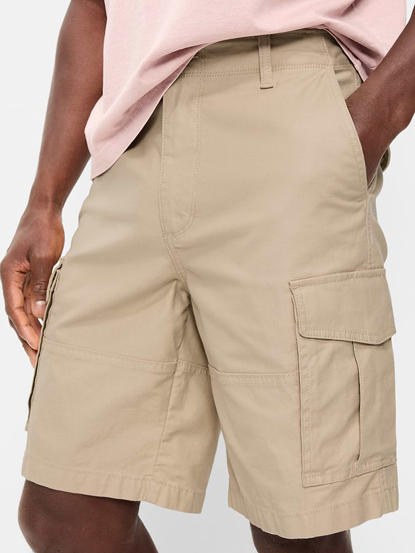 90's Loose Lived-In Cargo Shorts -- 10-inch inseam