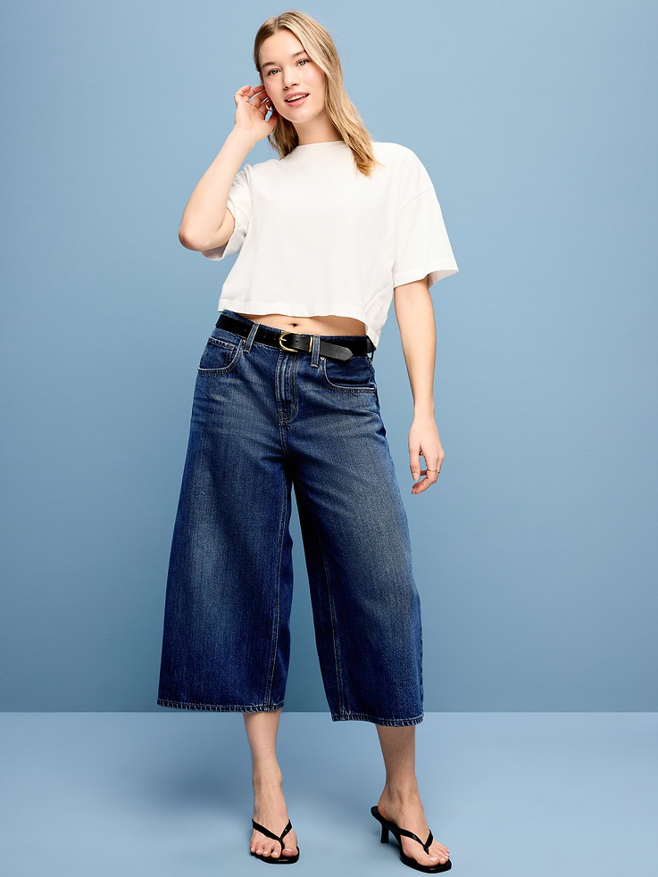 Image number 6 showing, Mid-Rise Baggy Culottes
