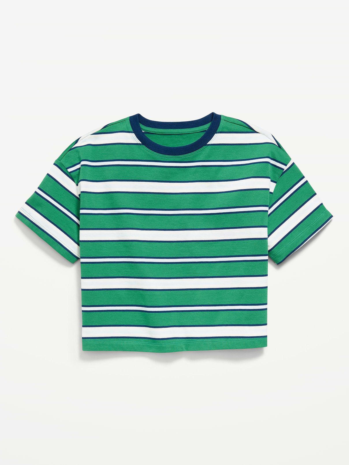 Image 2 of 3, Oversized Short-Sleeve Cropped T-Shirt for Girls