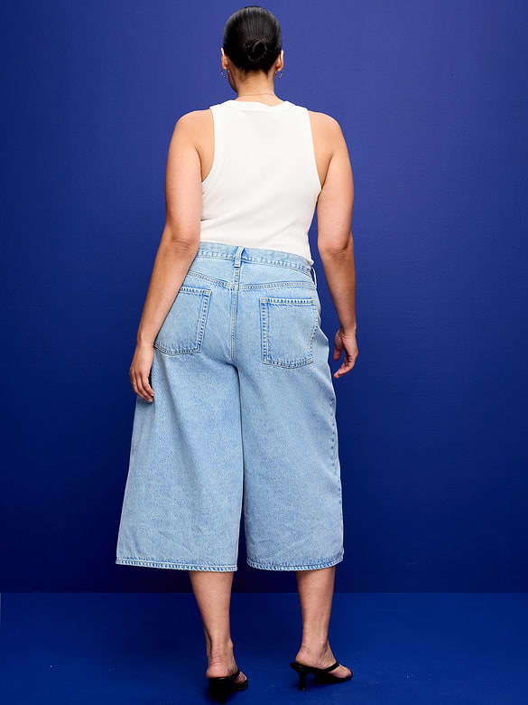 Mid-Rise Baggy Culottes