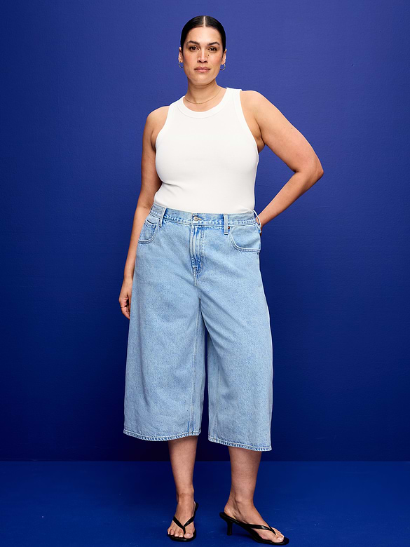 Mid-Rise Baggy Culottes