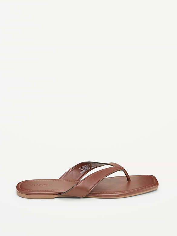 Faux-Leather Flip Flop for Women