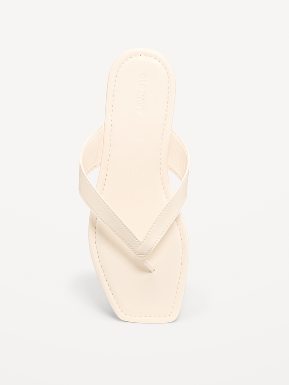 Square-Toe Flip-Flops for Women