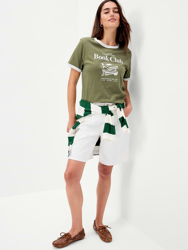 Image number 3 showing, EveryWear Crew-Neck Graphic Ringer T-Shirt