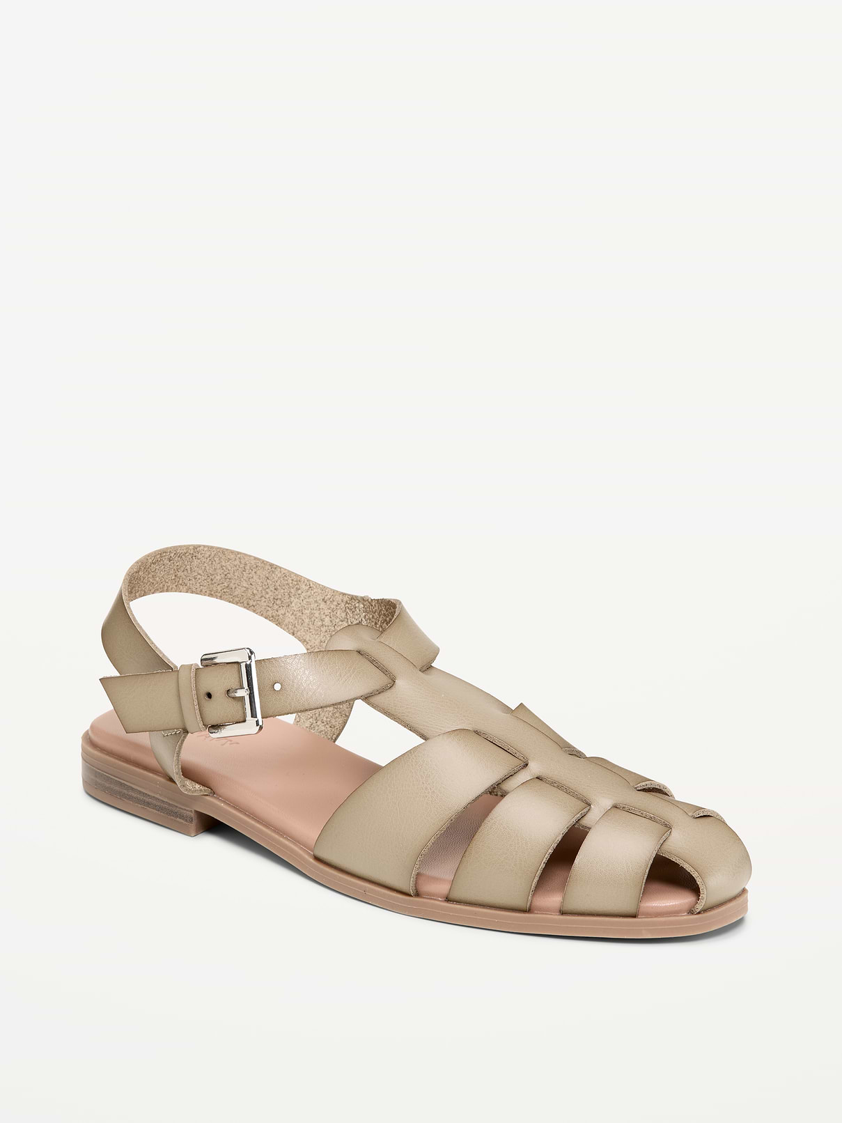 Faux-Leather Fisherman Sandals
