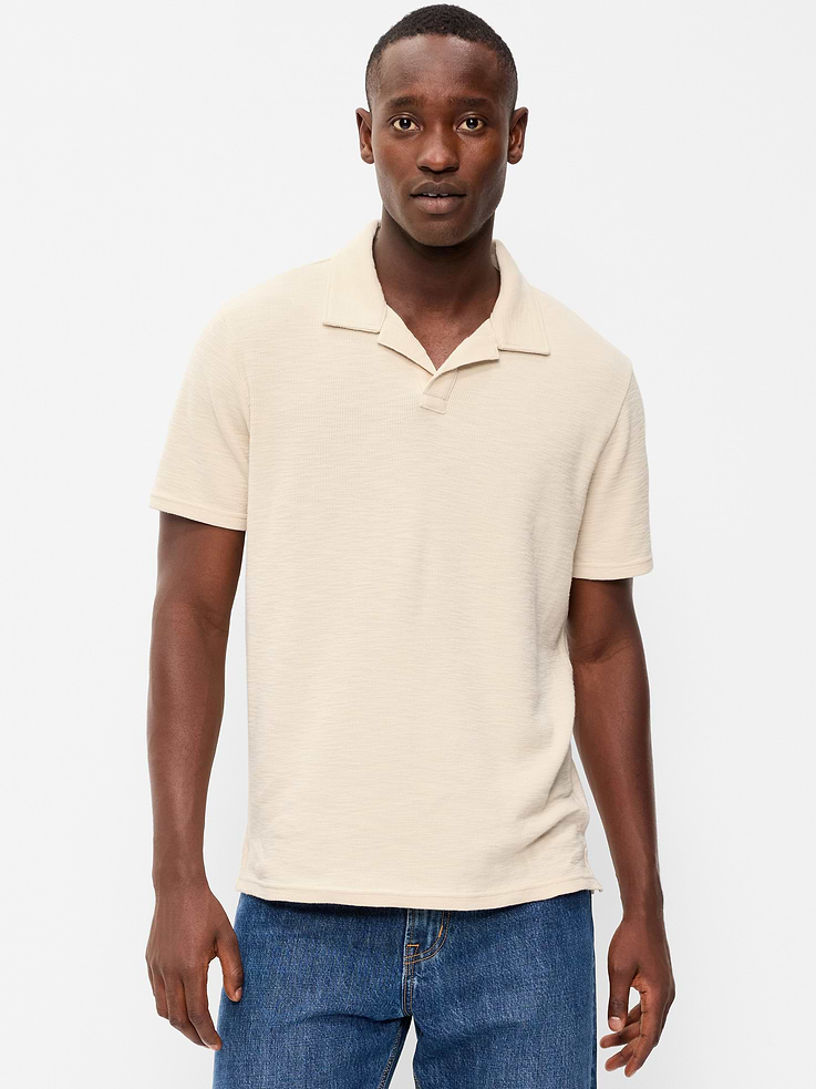 Image number 1 showing, Textured Waffle-Knit Polo
