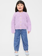 Image number 1 showing, Pull-On Barrel-Leg Jeans for Toddler Girls