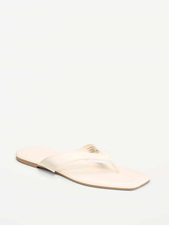 Faux-Leather Flip Flop for Women