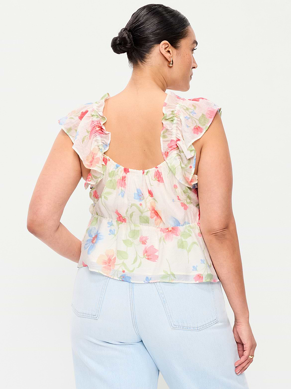 Flutter-Sleeve Fit & Flare Top