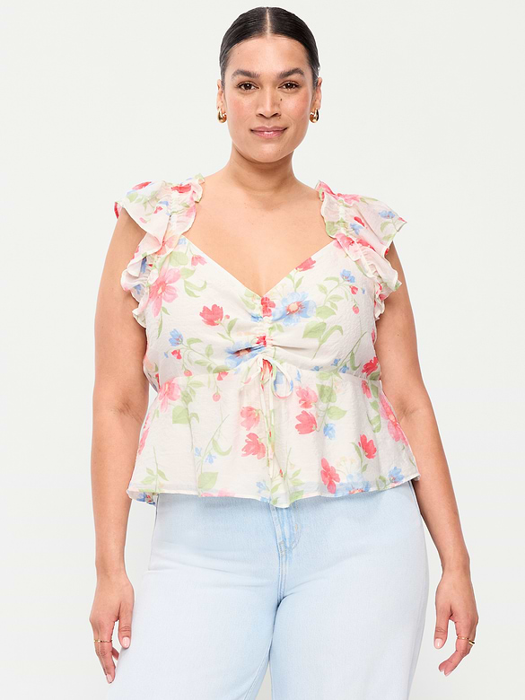 Flutter-Sleeve Fit & Flare Top