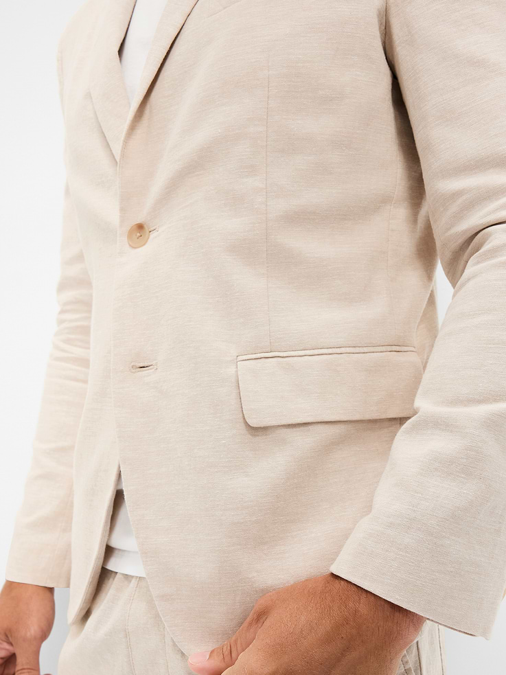 Image number 5 showing, Relaxed Unlined Linen-Blend Blazer