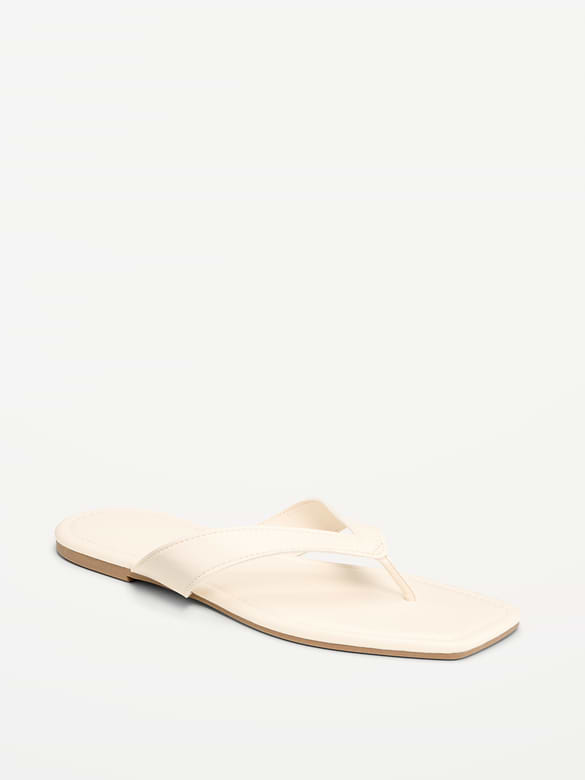 Square-Toe Flip-Flops for Women