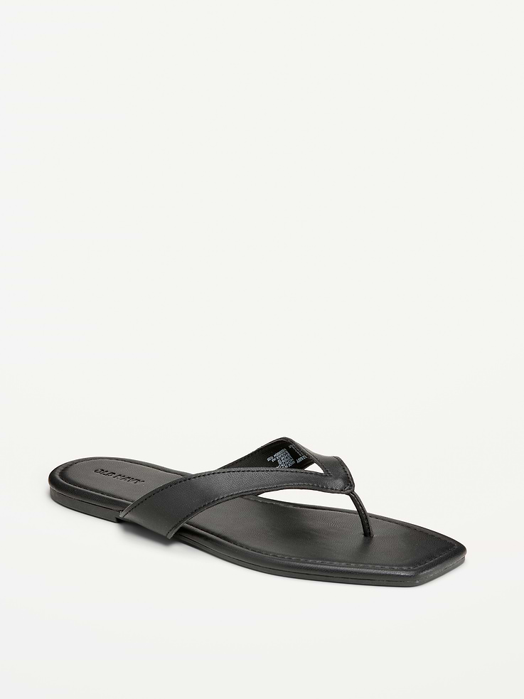 Image number 1 showing, Square-Toe Flip-Flops for Women