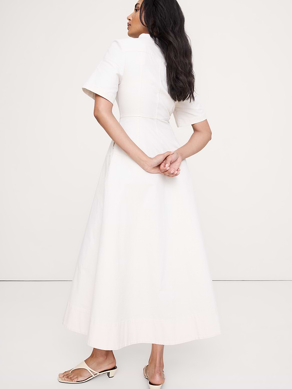 Robe en toile de coton à glissière