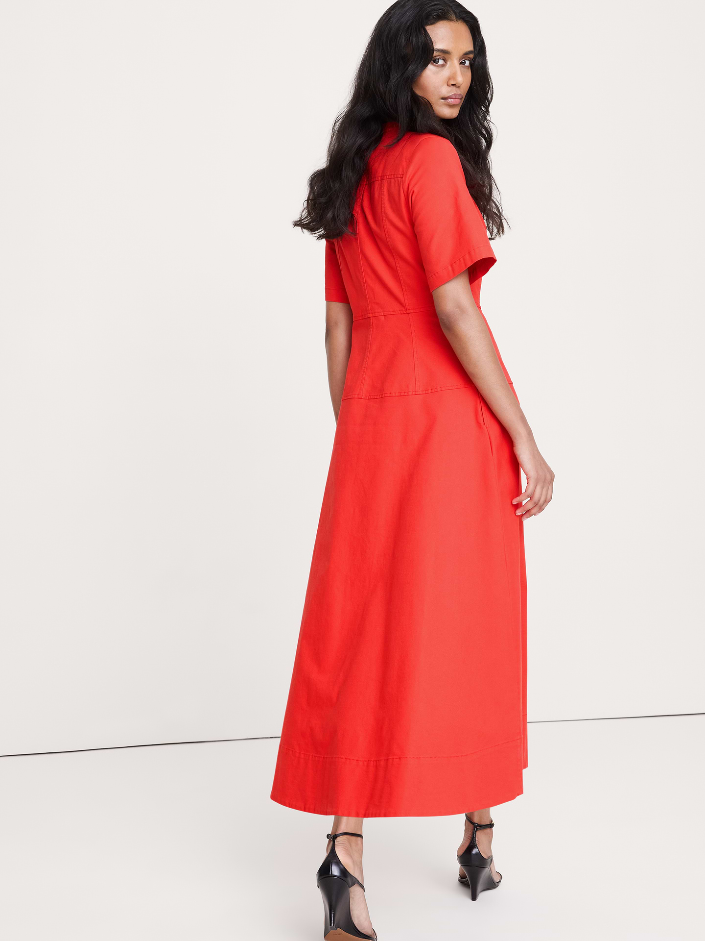 Image number 5 showing, Cotton Canvas Zip-Front Dress