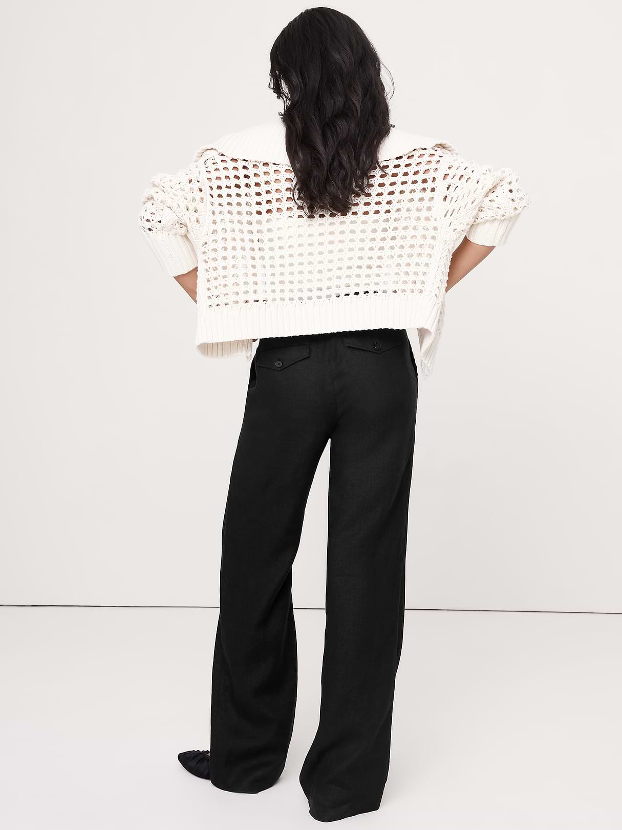 The Everyday Wide-Leg Pant in Linen | Banana Republic