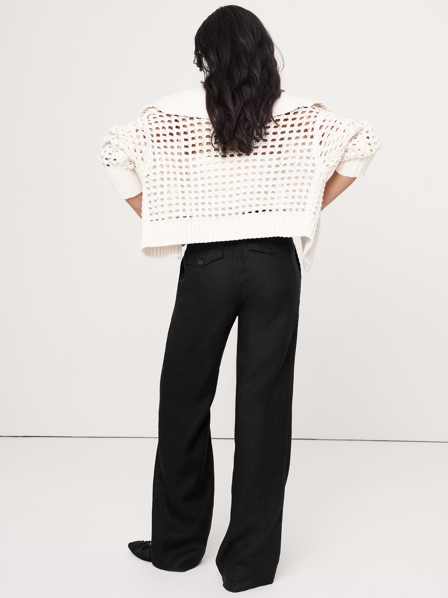 Image number 5 showing, The Everyday Wide-Leg Pant in Linen