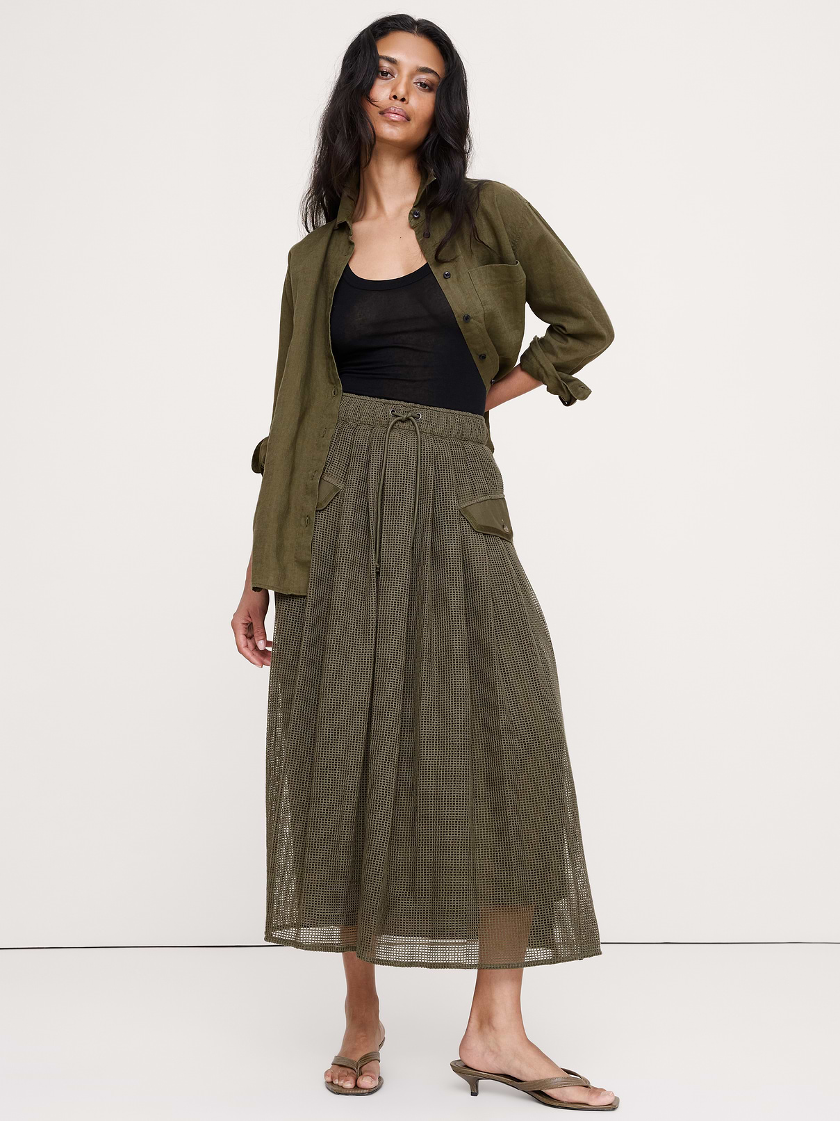 Mixed Media Utility Skirt