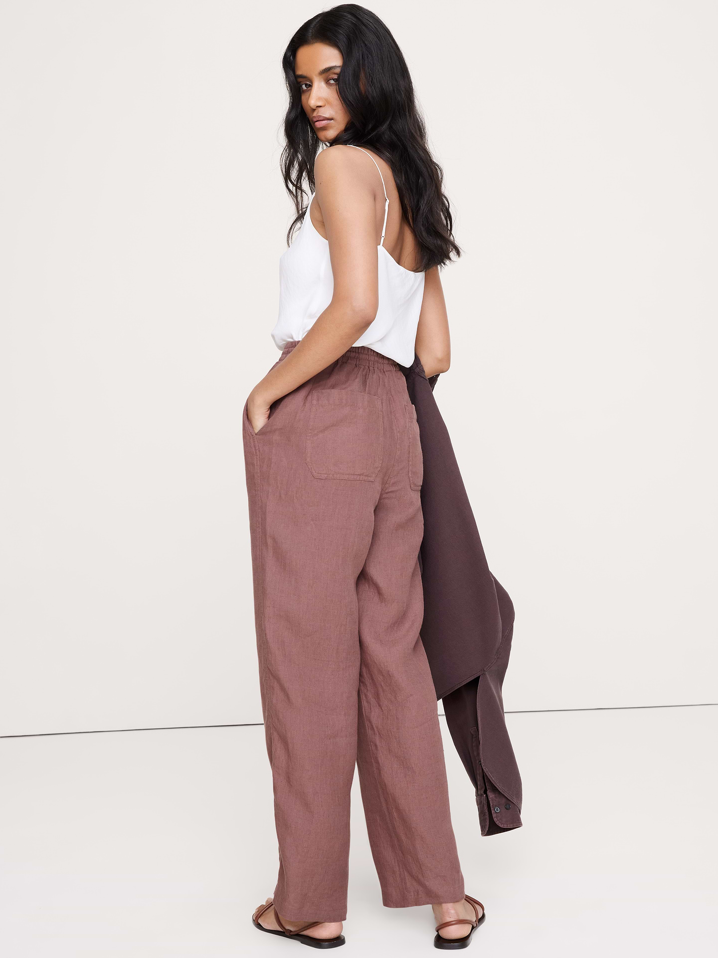 Image number 7 showing, The Getaway Straight-Leg Pull-On Pant in Linen