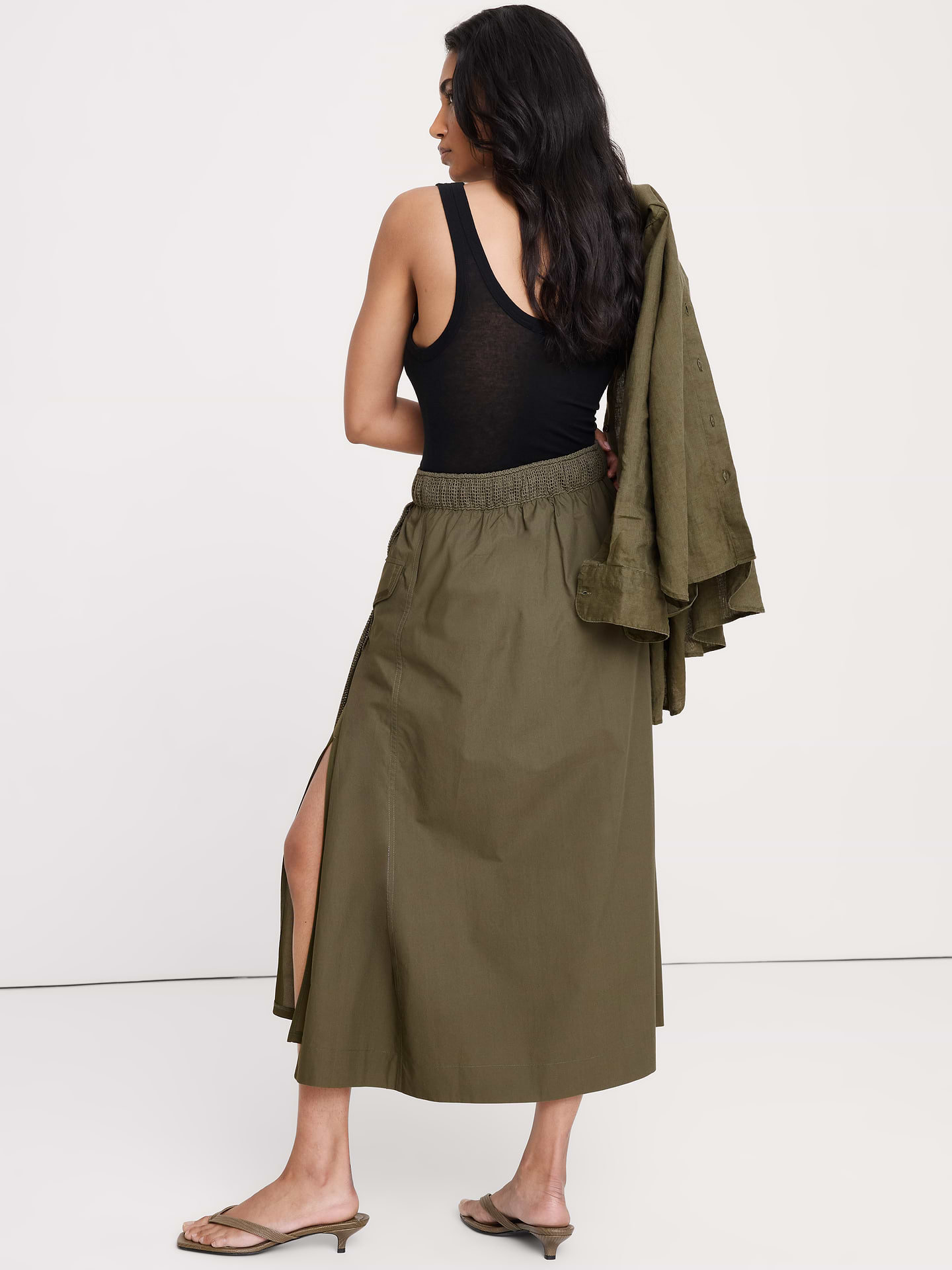 Image number 3 showing, Mixed Media Utility Skirt