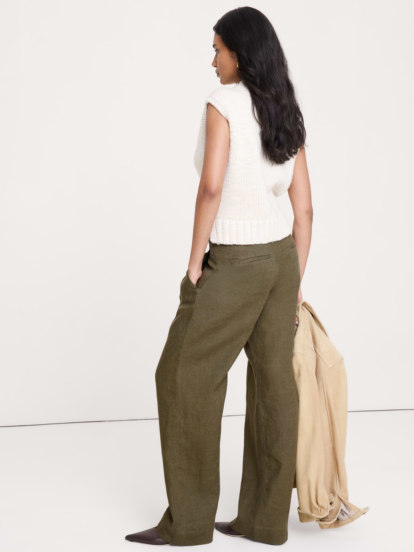 Image number 6 showing, The Soho Wide-Leg Pant in Linen
