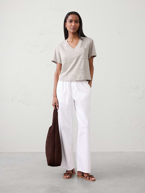 Premium Cotton V-Neck Pocket T-Shirt