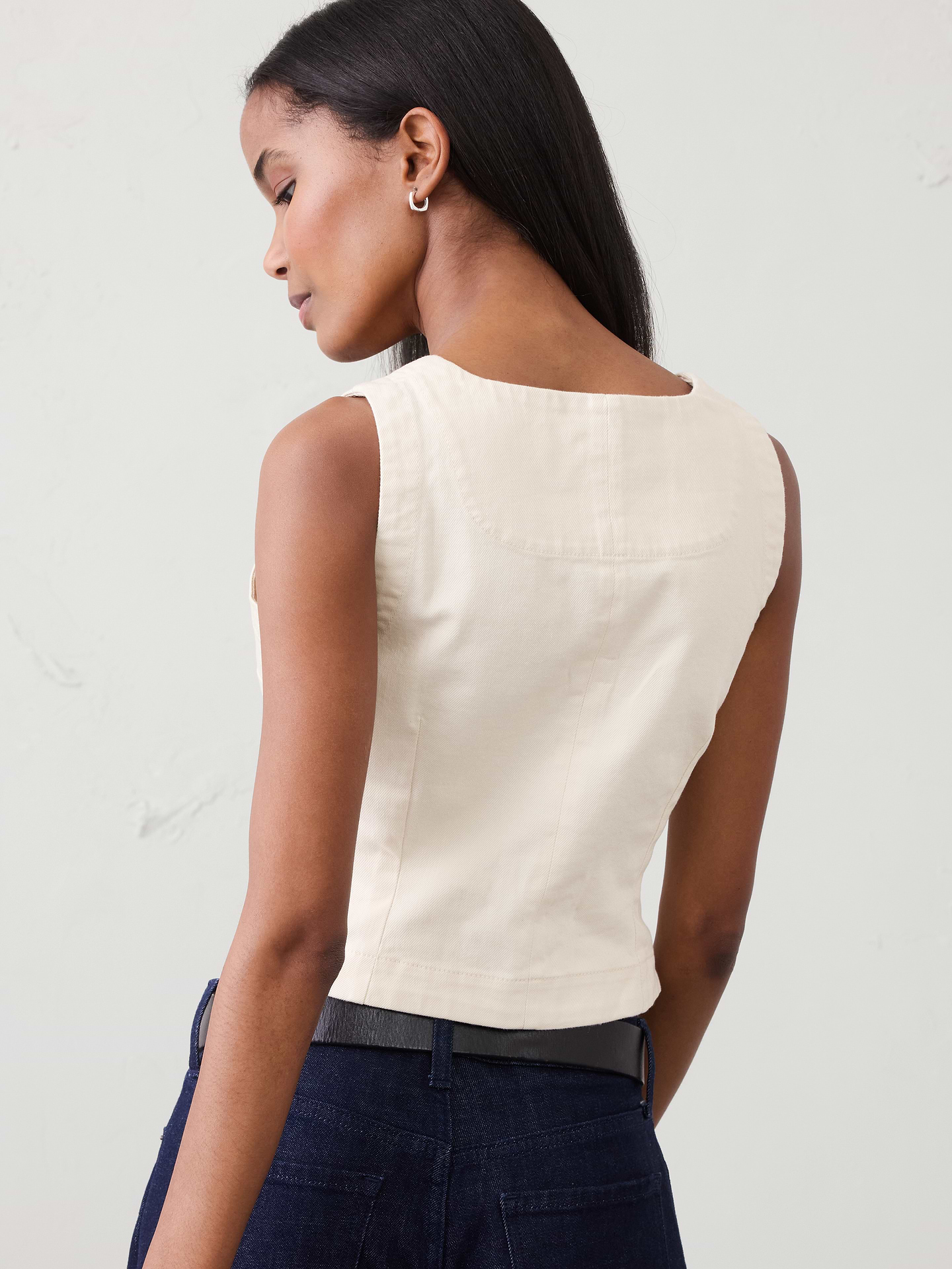 Image number 2 showing, Buttoned Denim Vest