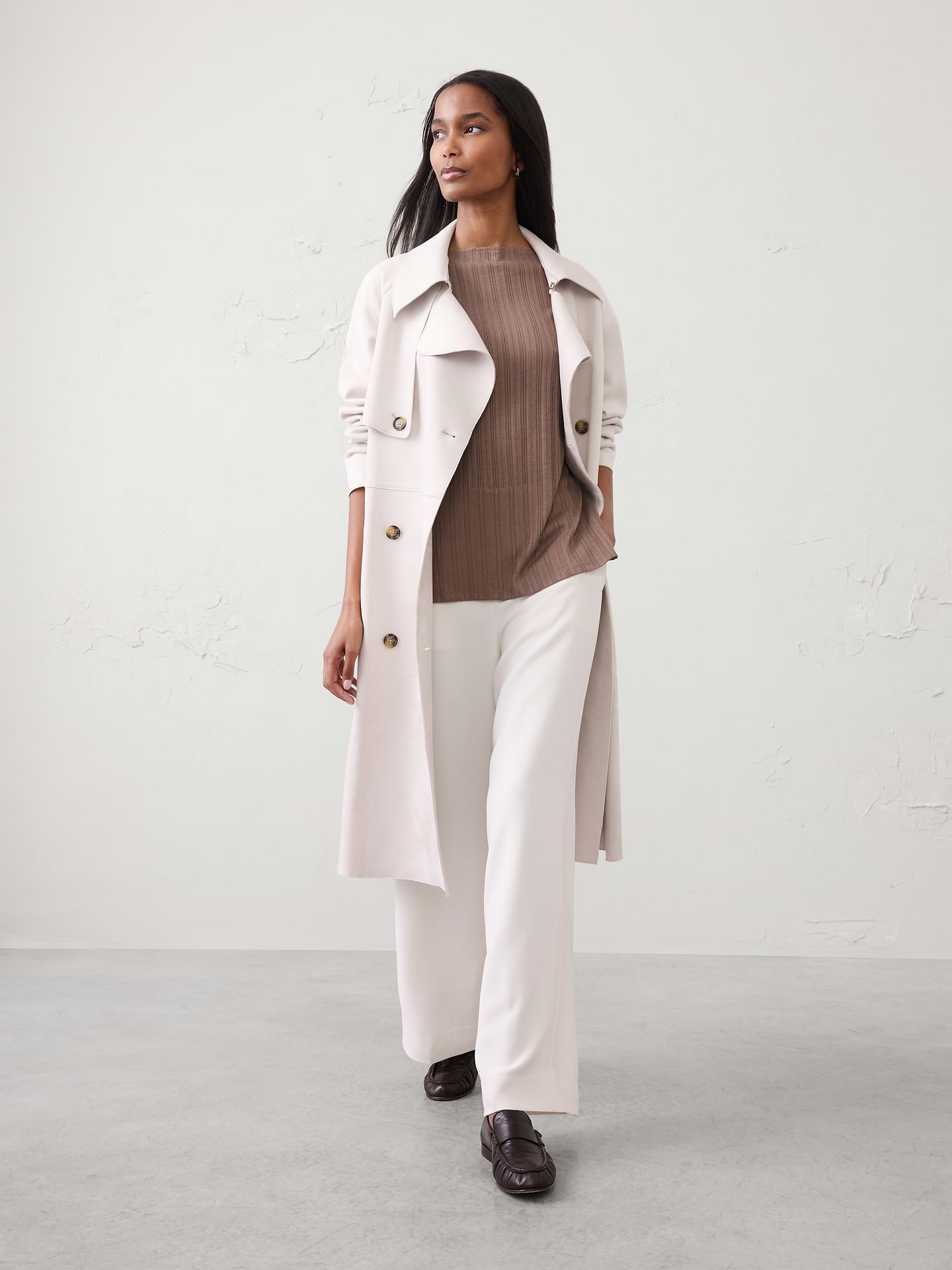 Image number 3 showing, Sheer Ribbed Straight-Neck Top