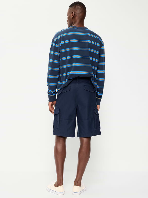90's Loose Lived-In Cargo Shorts -- 10-inch inseam