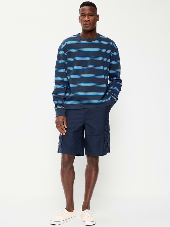 90's Loose Lived-In Cargo Shorts -- 10-inch inseam