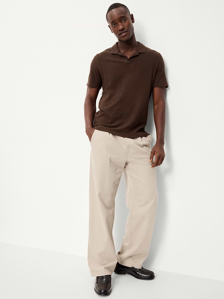 L'image numéro 3 présente Polo texturé en tricot gaufré