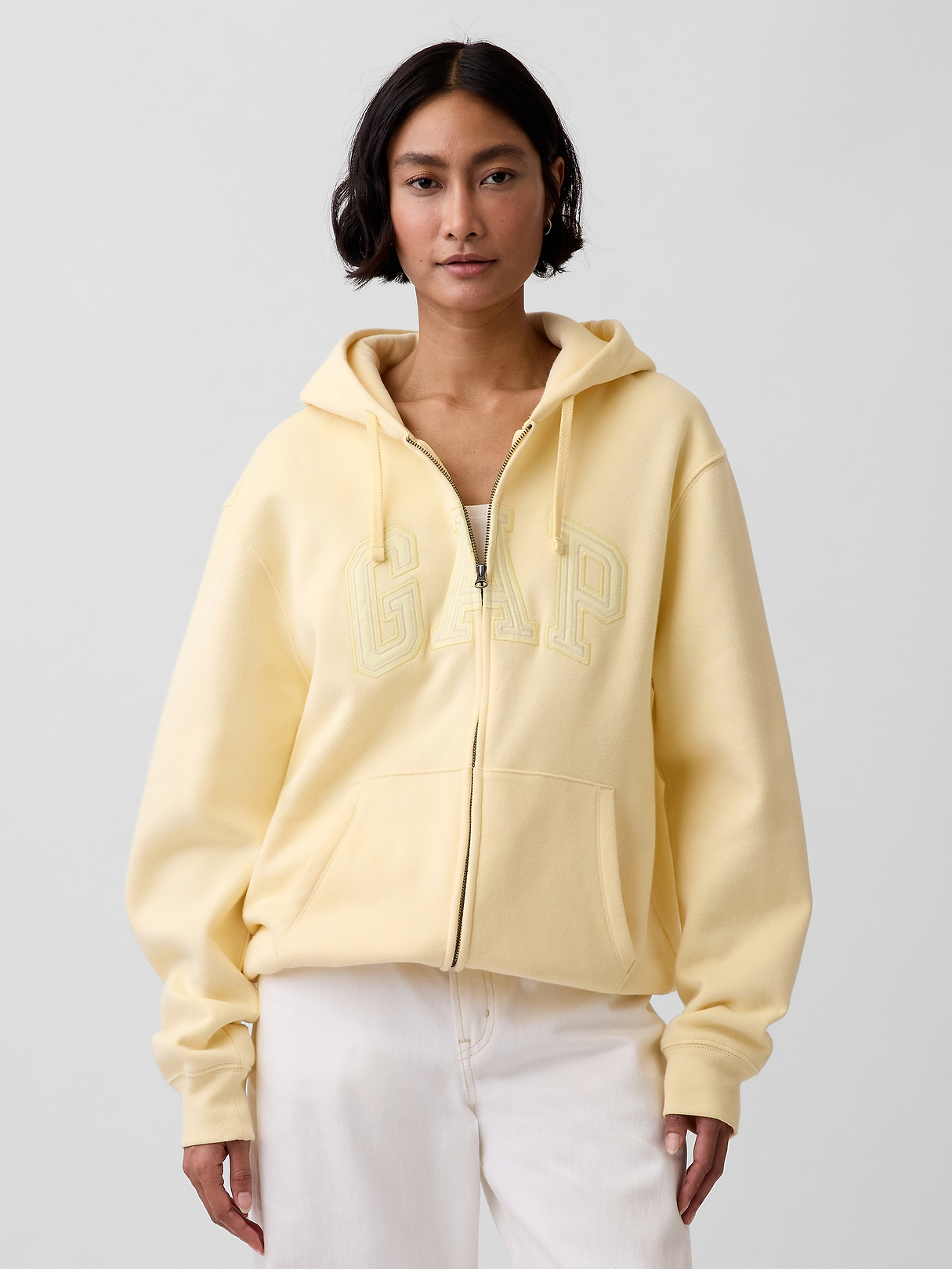 Adult VintageSoft Arch Logo Zip Hoodie | Gap