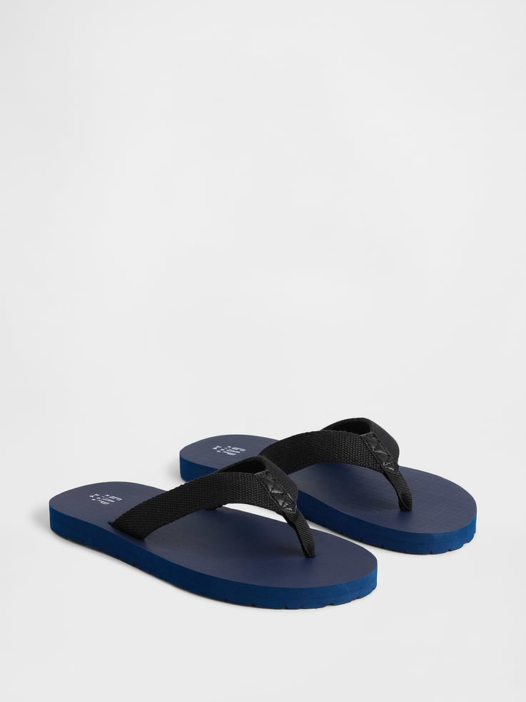 Image number 2 showing, Kids Canvas Flip Flops